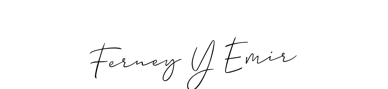 Also we have Ferney Y Emir name is the best signature style. Create professional handwritten signature collection using Allison_Script autograph style. Ferney Y Emir signature style 2 images and pictures png