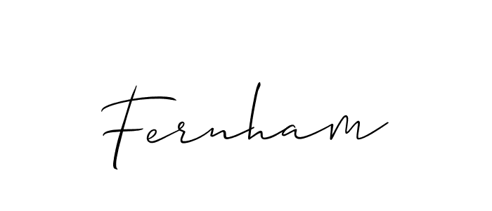 You should practise on your own different ways (Allison_Script) to write your name (Fernham) in signature. don't let someone else do it for you. Fernham signature style 2 images and pictures png