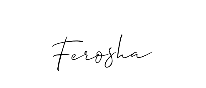 It looks lik you need a new signature style for name Ferosha. Design unique handwritten (Allison_Script) signature with our free signature maker in just a few clicks. Ferosha signature style 2 images and pictures png