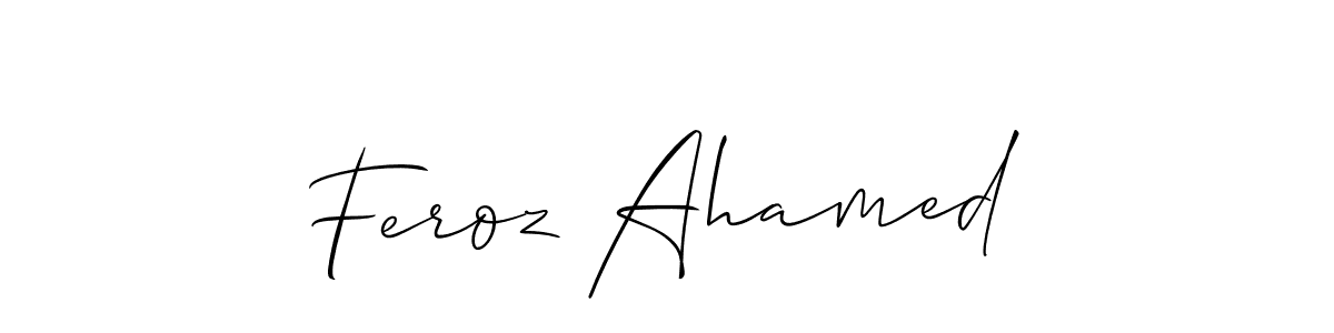 if you are searching for the best signature style for your name Feroz Ahamed. so please give up your signature search. here we have designed multiple signature styles  using Allison_Script. Feroz Ahamed signature style 2 images and pictures png