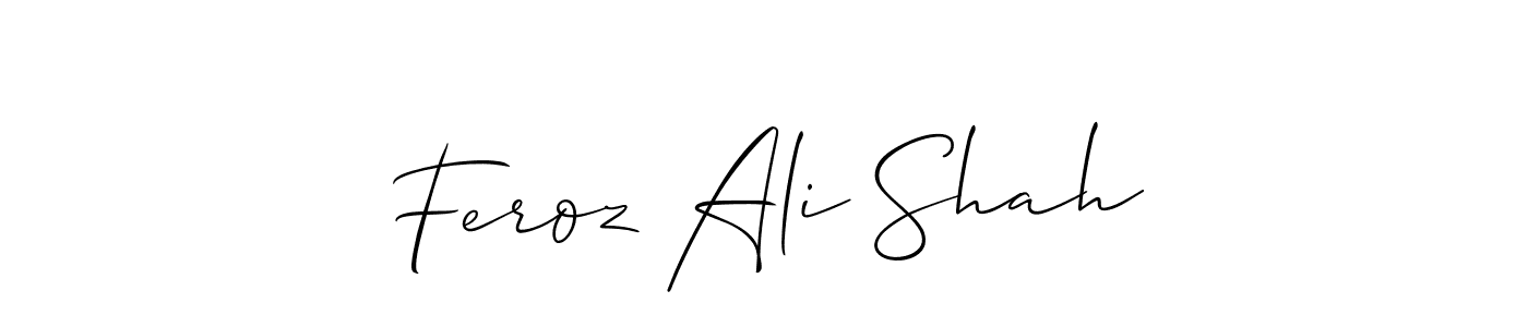 You should practise on your own different ways (Allison_Script) to write your name (Feroz Ali Shah) in signature. don't let someone else do it for you. Feroz Ali Shah signature style 2 images and pictures png