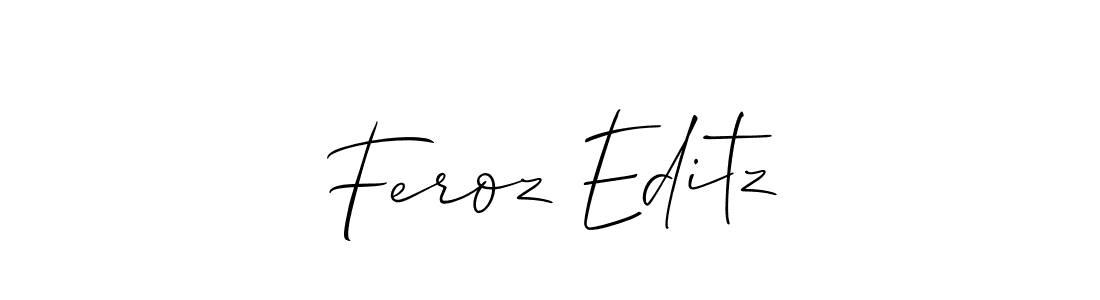 Make a short Feroz Editz signature style. Manage your documents anywhere anytime using Allison_Script. Create and add eSignatures, submit forms, share and send files easily. Feroz Editz signature style 2 images and pictures png