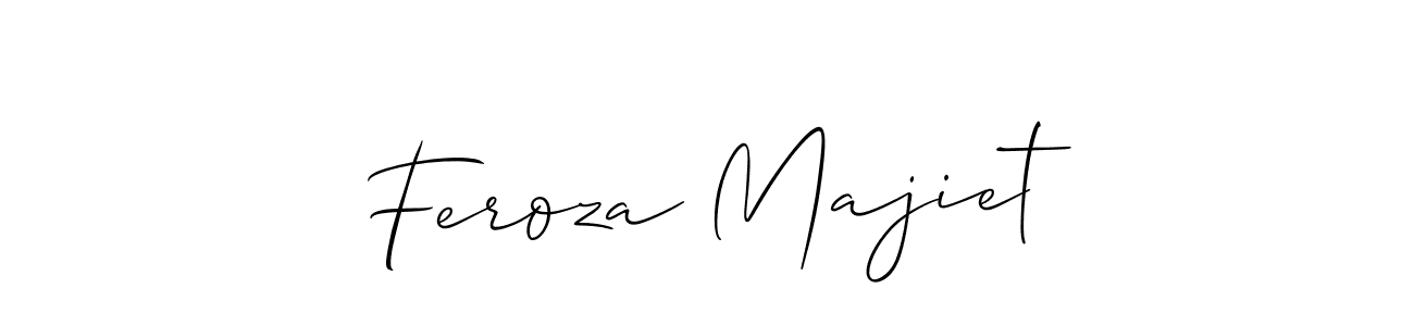 Feroza Majiet stylish signature style. Best Handwritten Sign (Allison_Script) for my name. Handwritten Signature Collection Ideas for my name Feroza Majiet. Feroza Majiet signature style 2 images and pictures png