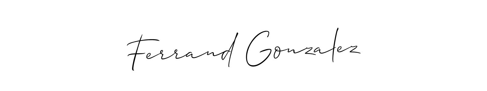 Make a beautiful signature design for name Ferrand Gonzalez. Use this online signature maker to create a handwritten signature for free. Ferrand Gonzalez signature style 2 images and pictures png