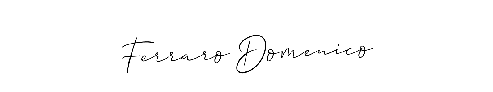 Create a beautiful signature design for name Ferraro Domenico. With this signature (Allison_Script) fonts, you can make a handwritten signature for free. Ferraro Domenico signature style 2 images and pictures png