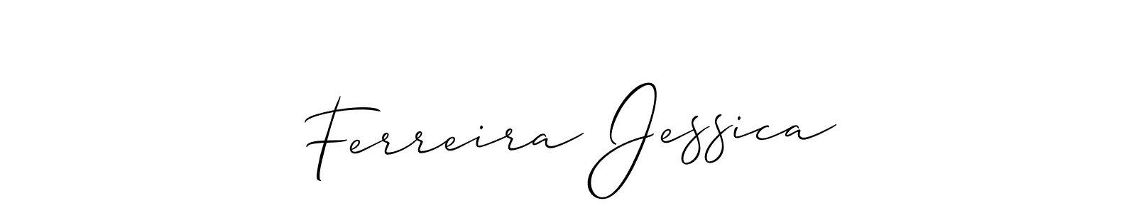 Use a signature maker to create a handwritten signature online. With this signature software, you can design (Allison_Script) your own signature for name Ferreira Jessica. Ferreira Jessica signature style 2 images and pictures png