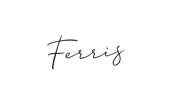 How to make Ferris signature? Allison_Script is a professional autograph style. Create handwritten signature for Ferris name. Ferris signature style 2 images and pictures png