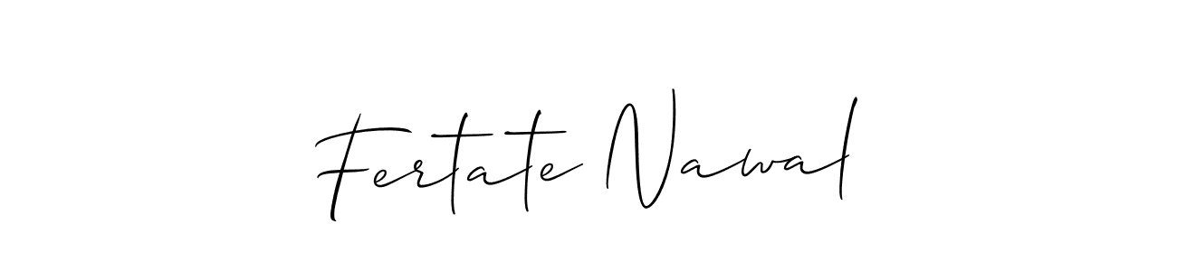 if you are searching for the best signature style for your name Fertate Nawal. so please give up your signature search. here we have designed multiple signature styles  using Allison_Script. Fertate Nawal signature style 2 images and pictures png