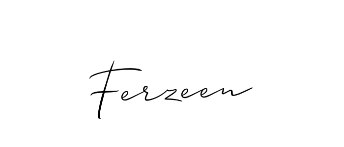 Also we have Ferzeen name is the best signature style. Create professional handwritten signature collection using Allison_Script autograph style. Ferzeen signature style 2 images and pictures png