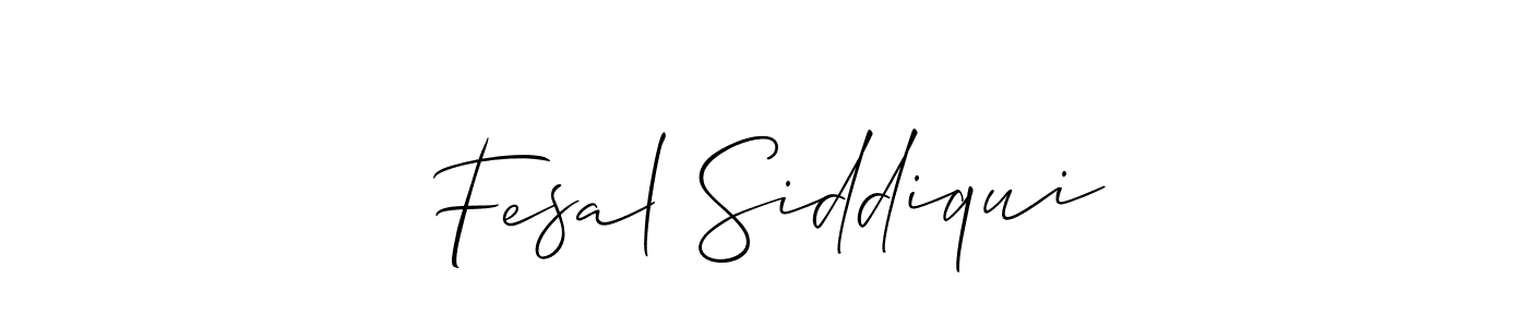 It looks lik you need a new signature style for name Fesal Siddiqui. Design unique handwritten (Allison_Script) signature with our free signature maker in just a few clicks. Fesal Siddiqui signature style 2 images and pictures png