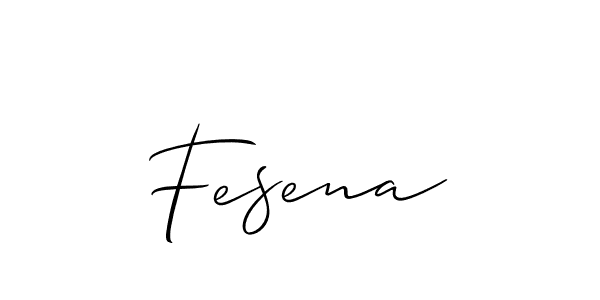 Make a beautiful signature design for name Fesena. With this signature (Allison_Script) style, you can create a handwritten signature for free. Fesena signature style 2 images and pictures png