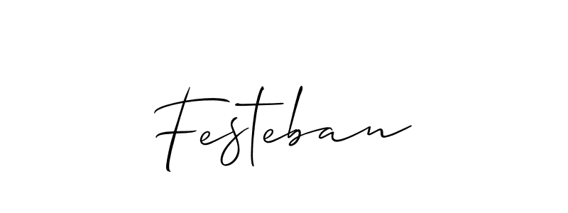 Best and Professional Signature Style for Festeban. Allison_Script Best Signature Style Collection. Festeban signature style 2 images and pictures png