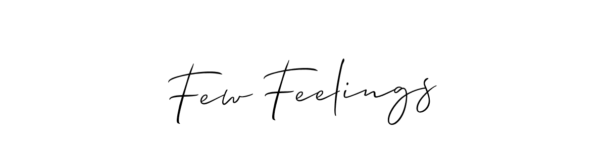 Few Feelings stylish signature style. Best Handwritten Sign (Allison_Script) for my name. Handwritten Signature Collection Ideas for my name Few Feelings. Few Feelings signature style 2 images and pictures png