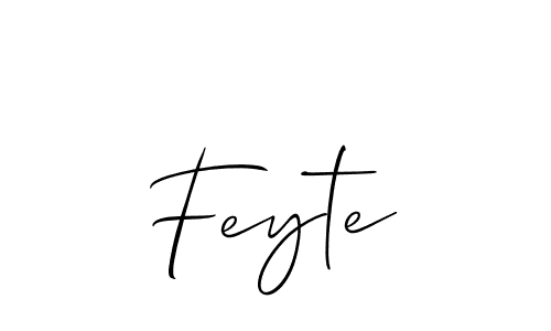 It looks lik you need a new signature style for name Feyte. Design unique handwritten (Allison_Script) signature with our free signature maker in just a few clicks. Feyte signature style 2 images and pictures png