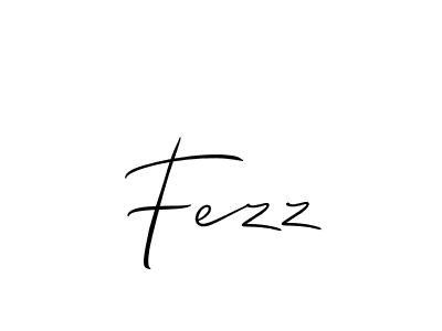 Create a beautiful signature design for name Fezz. With this signature (Allison_Script) fonts, you can make a handwritten signature for free. Fezz signature style 2 images and pictures png
