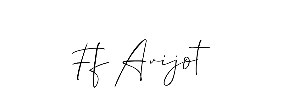 It looks lik you need a new signature style for name Ff Avijot. Design unique handwritten (Allison_Script) signature with our free signature maker in just a few clicks. Ff Avijot signature style 2 images and pictures png