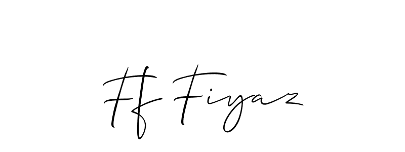 Allison_Script is a professional signature style that is perfect for those who want to add a touch of class to their signature. It is also a great choice for those who want to make their signature more unique. Get Ff Fiyaz name to fancy signature for free. Ff Fiyaz signature style 2 images and pictures png