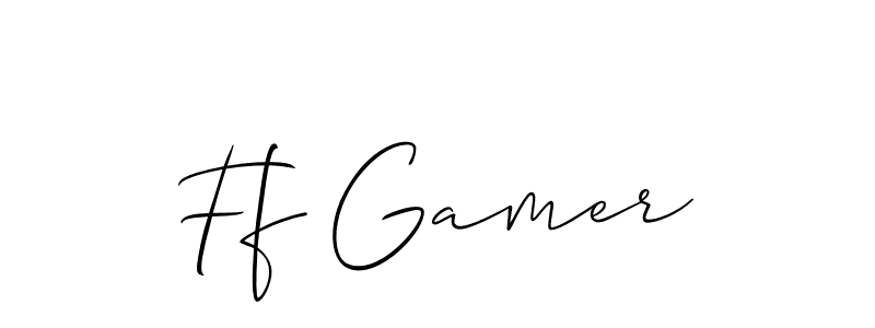 Create a beautiful signature design for name Ff Gamer. With this signature (Allison_Script) fonts, you can make a handwritten signature for free. Ff Gamer signature style 2 images and pictures png