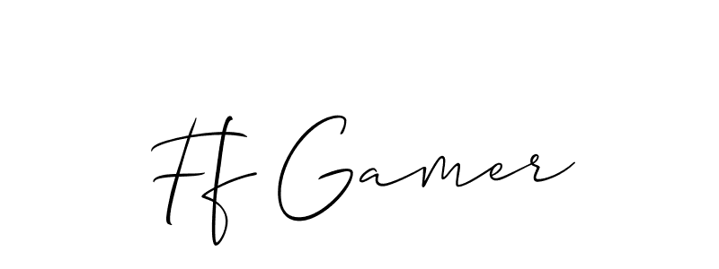 Create a beautiful signature design for name Ff Gamer. With this signature (Allison_Script) fonts, you can make a handwritten signature for free. Ff Gamer signature style 2 images and pictures png