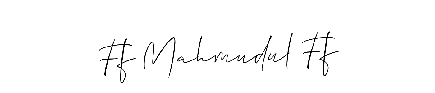 Create a beautiful signature design for name Ff Mahmudul Ff. With this signature (Allison_Script) fonts, you can make a handwritten signature for free. Ff Mahmudul Ff signature style 2 images and pictures png
