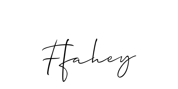 Design your own signature with our free online signature maker. With this signature software, you can create a handwritten (Allison_Script) signature for name Ffahey. Ffahey signature style 2 images and pictures png