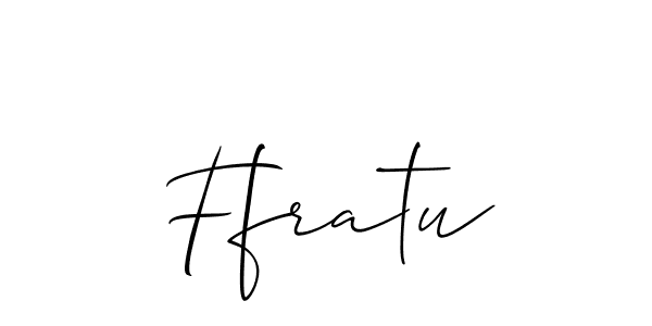 You should practise on your own different ways (Allison_Script) to write your name (Ffratu) in signature. don't let someone else do it for you. Ffratu signature style 2 images and pictures png