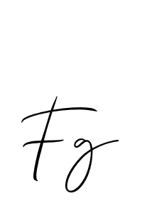 Use a signature maker to create a handwritten signature online. With this signature software, you can design (Allison_Script) your own signature for name Fg. Fg signature style 2 images and pictures png