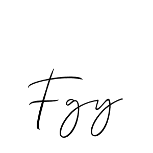 Use a signature maker to create a handwritten signature online. With this signature software, you can design (Allison_Script) your own signature for name Fgy. Fgy signature style 2 images and pictures png