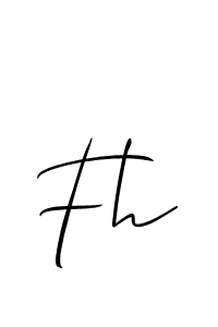Best and Professional Signature Style for Fh. Allison_Script Best Signature Style Collection. Fh signature style 2 images and pictures png