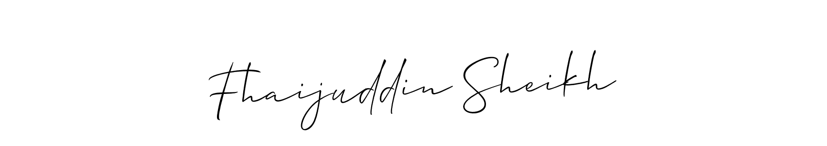 if you are searching for the best signature style for your name Fhaijuddin Sheikh. so please give up your signature search. here we have designed multiple signature styles  using Allison_Script. Fhaijuddin Sheikh signature style 2 images and pictures png