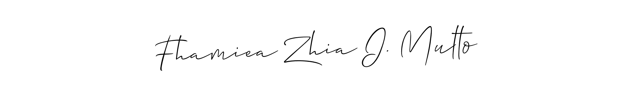 You can use this online signature creator to create a handwritten signature for the name Fhamiea Zhia I. Multo. This is the best online autograph maker. Fhamiea Zhia I. Multo signature style 2 images and pictures png