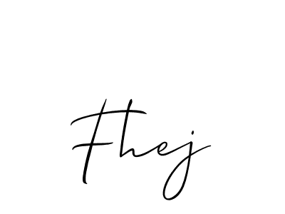 How to make Fhej signature? Allison_Script is a professional autograph style. Create handwritten signature for Fhej name. Fhej signature style 2 images and pictures png