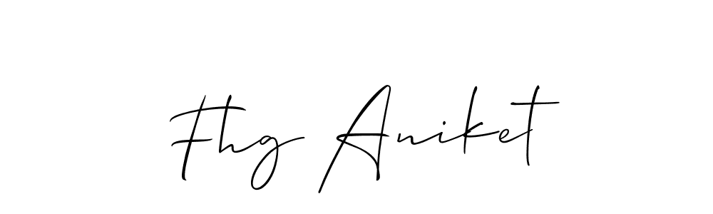 Also You can easily find your signature by using the search form. We will create Fhg Aniket name handwritten signature images for you free of cost using Allison_Script sign style. Fhg Aniket signature style 2 images and pictures png