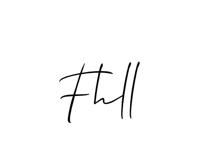 Use a signature maker to create a handwritten signature online. With this signature software, you can design (Allison_Script) your own signature for name Fhll. Fhll signature style 2 images and pictures png