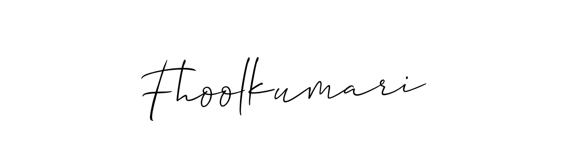 Allison_Script is a professional signature style that is perfect for those who want to add a touch of class to their signature. It is also a great choice for those who want to make their signature more unique. Get Fhoolkumari name to fancy signature for free. Fhoolkumari signature style 2 images and pictures png