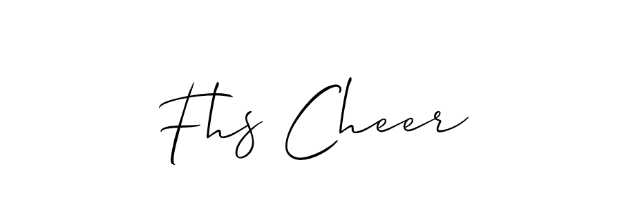 Design your own signature with our free online signature maker. With this signature software, you can create a handwritten (Allison_Script) signature for name Fhs Cheer. Fhs Cheer signature style 2 images and pictures png