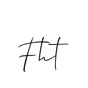 How to make Fht signature? Allison_Script is a professional autograph style. Create handwritten signature for Fht name. Fht signature style 2 images and pictures png