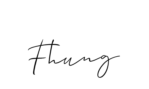 if you are searching for the best signature style for your name Fhung. so please give up your signature search. here we have designed multiple signature styles  using Allison_Script. Fhung signature style 2 images and pictures png