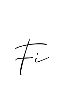 Use a signature maker to create a handwritten signature online. With this signature software, you can design (Allison_Script) your own signature for name Fi. Fi signature style 2 images and pictures png