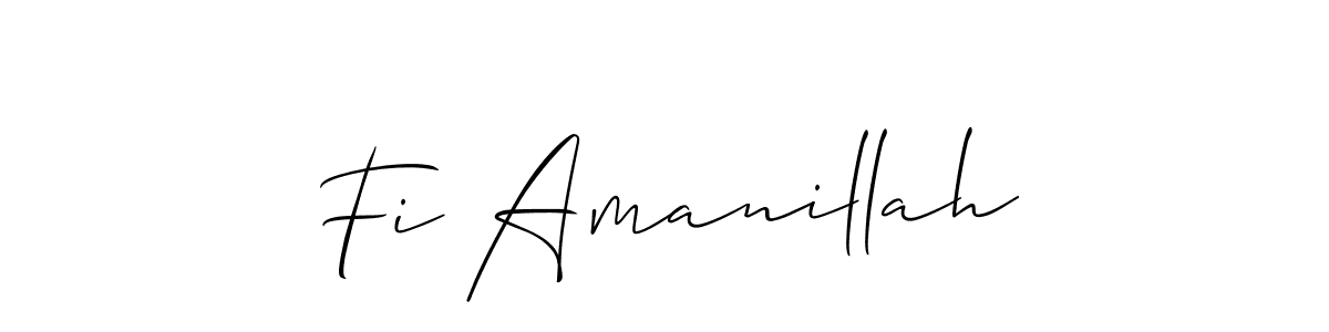 How to make Fi Amanillah name signature. Use Allison_Script style for creating short signs online. This is the latest handwritten sign. Fi Amanillah signature style 2 images and pictures png
