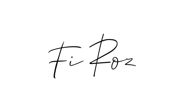 Once you've used our free online signature maker to create your best signature Allison_Script style, it's time to enjoy all of the benefits that Fi Roz name signing documents. Fi Roz signature style 2 images and pictures png