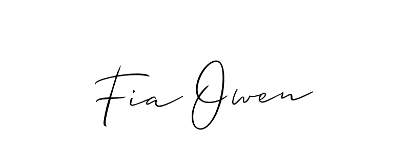 Use a signature maker to create a handwritten signature online. With this signature software, you can design (Allison_Script) your own signature for name Fia Owen. Fia Owen signature style 2 images and pictures png