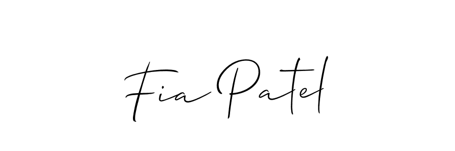 The best way (Allison_Script) to make a short signature is to pick only two or three words in your name. The name Fia Patel include a total of six letters. For converting this name. Fia Patel signature style 2 images and pictures png