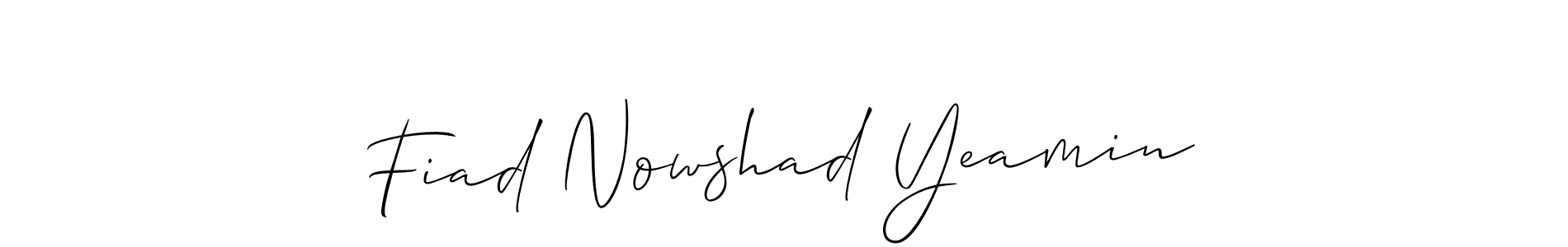 How to make Fiad Nowshad Yeamin signature? Allison_Script is a professional autograph style. Create handwritten signature for Fiad Nowshad Yeamin name. Fiad Nowshad Yeamin signature style 2 images and pictures png