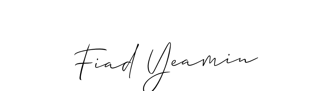 Make a beautiful signature design for name Fiad Yeamin. With this signature (Allison_Script) style, you can create a handwritten signature for free. Fiad Yeamin signature style 2 images and pictures png