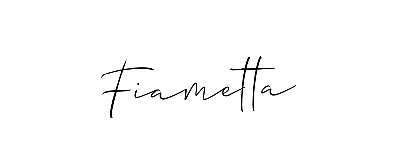 How to make Fiametta name signature. Use Allison_Script style for creating short signs online. This is the latest handwritten sign. Fiametta signature style 2 images and pictures png
