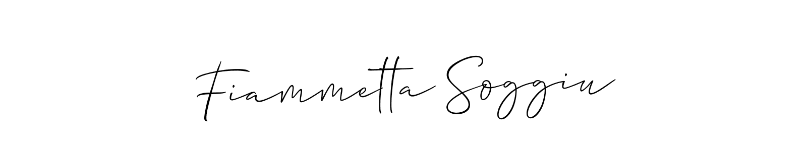 Also You can easily find your signature by using the search form. We will create Fiammetta Soggiu name handwritten signature images for you free of cost using Allison_Script sign style. Fiammetta Soggiu signature style 2 images and pictures png
