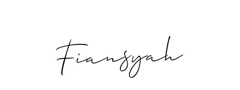 How to make Fiansyah signature? Allison_Script is a professional autograph style. Create handwritten signature for Fiansyah name. Fiansyah signature style 2 images and pictures png