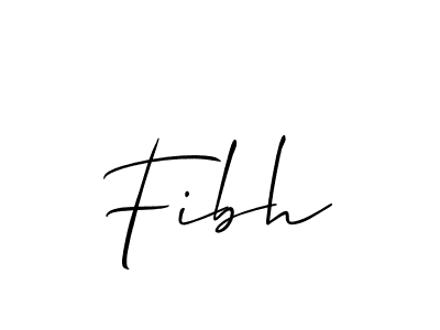 It looks lik you need a new signature style for name Fibh. Design unique handwritten (Allison_Script) signature with our free signature maker in just a few clicks. Fibh signature style 2 images and pictures png