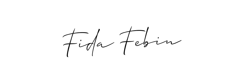 This is the best signature style for the Fida Febin name. Also you like these signature font (Allison_Script). Mix name signature. Fida Febin signature style 2 images and pictures png